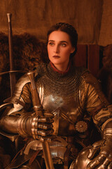 Lady knight in an armour