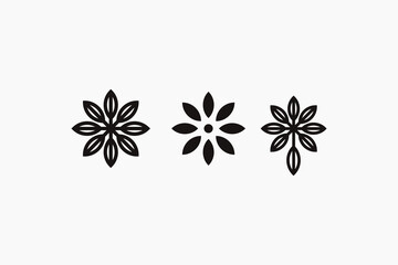 Simple jasmine flower vector icon