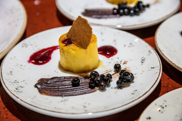 Typical colombian food and drinks, breakfast, dinner and dessert buffet