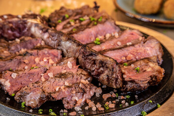 Typical colombian food and drinks, blue term meats