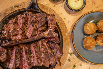 Typical colombian food and drinks, meats medium term