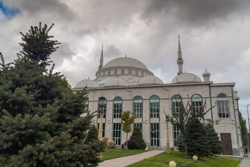 Fototapeta na wymiar Russia. Dagestan. October 23, 2022. The Central Juma Mosque in the city of Makhachkala.