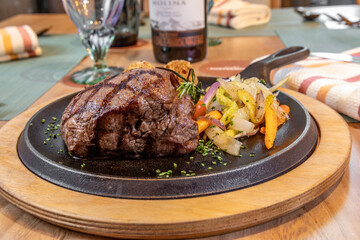 Typical colombian food and drinks, cut of picaña meat