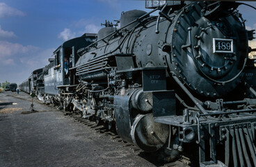 Fototapeta na wymiar Cumbres & Toltec Scenic Railroad, chama, new mexico, usa, steam train, railway, nostalgia, history, locomotive, 