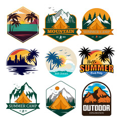 Premium mountain logo for badge, sticker, club, or shirt.