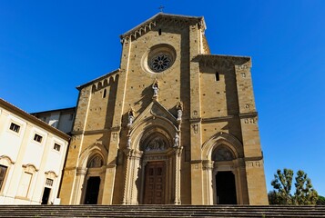 Fototapeta na wymiar Exterior of Arezzo Cathedral