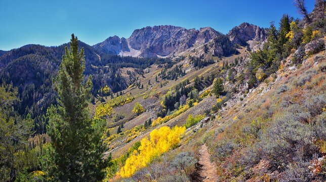 Deseret Peak Wilderness Stansbury Mountains by Oquirrh Mountain Range Rocky Mountains, Utah. United States.