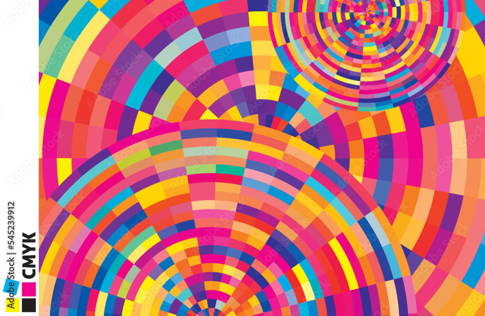 Poster Background by bright colours with multicolor circles. Colorful vector pattern