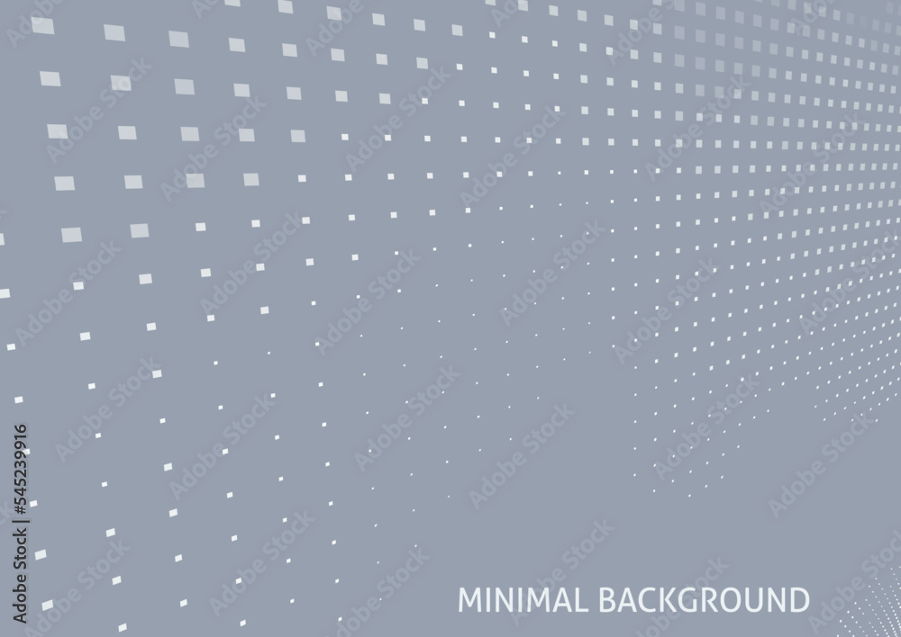 Poster Minimal grey background with pixels surface. Dotted vector pattern
