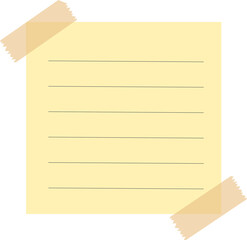 Yellow square paper note