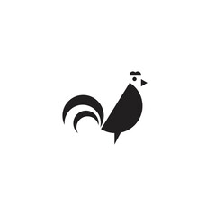 Minimalist Chicken Farm Logo design vector