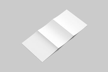 Minimalist a5 trifold brochure mockup