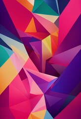 Fototapeta premium AI generated background with colorful shapes