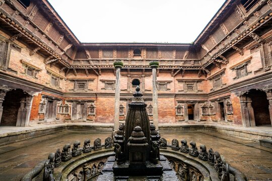Tusha Hiti royal bath in Sundari Chowk courtyard, Patan Durbar Square, Lalitpur, Nepal
