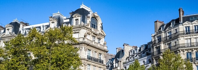 Paris, beautiful building  - obrazy, fototapety, plakaty