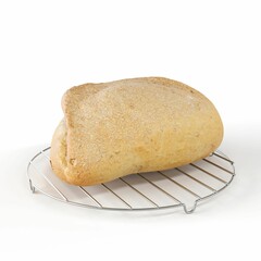 3d rendering of bread isolated on white background