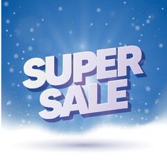 Super sale. Offer. Website banner.
