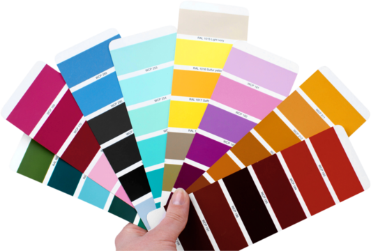 Hand Holding Color Palettes - Isolated