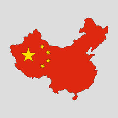 Fototapeta premium Outline map of the country China. Vector illustration