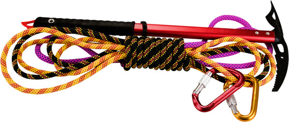 Ice Axe and Climbing Rope - Isolated © BillionPhotos.com