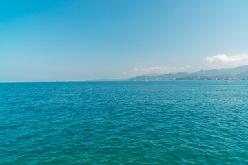 Obraz premium Beautiful seascape in sunny day, Sea horizon, Batumi