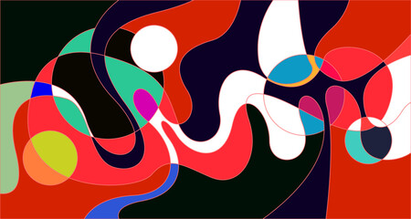 Vector colorful abstract psychedelic liquid and fluid background pattern