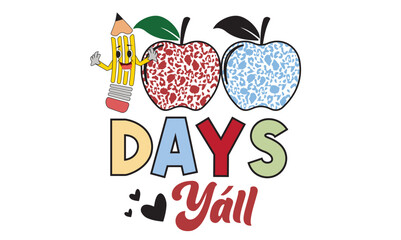 100 Days Yáll Svg Design