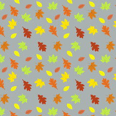 autumn leaves seamless pattern