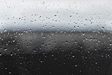Rain drops on window
