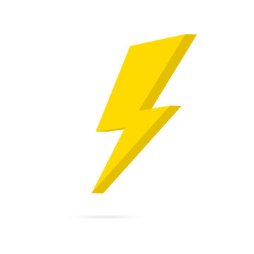 Lightning bolt icon. Lightning bolt flash icon. Simple lightning strike sign. Lightning, electric power vector logo design element. Vector illustration