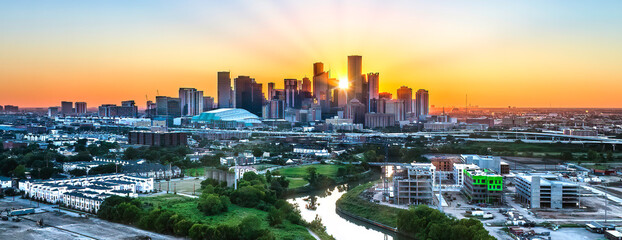 Houston Texas sunset sky