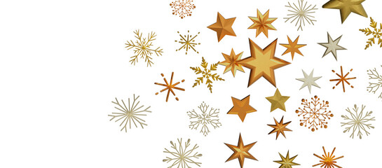Christmas Card - Snowflakes Of Paper In Frame