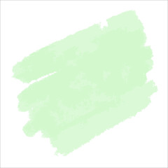 A green delicate cute spot of paint without a background. Vector brushstroke for backgrounds and other designs.