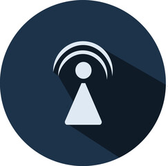 Mobile and Multimedia icon in flat style