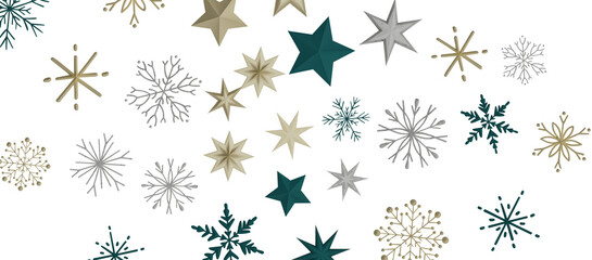 Holiday golden decoration, glitter frame isolated