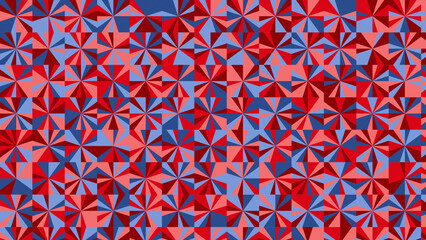 red, pink and blue geometric pattern, wallpaper for fabric, tile and tablecloth