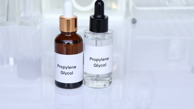 propylene glycol in a bottle, chemical ingredient in beauty product, skin care products