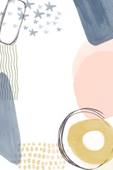 Abstract watercolor frame design