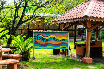 Naklejka premium Spanish garden in the park