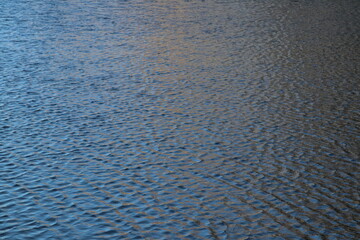 Rippling water on the surface of a lake