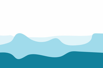 Ocean icon. Ocean panoramic oceanabstract illustration symbol. Sign sea vector