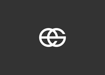initials letter eg or ge logo design vector illustration template