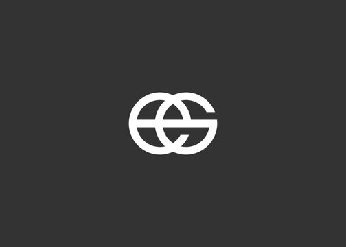 initials letter eg or ge logo design vector illustration template