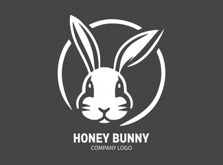 Bunny or rabit logo design, vector illustration