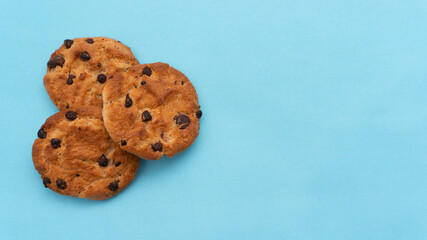top view of chocolate chip cookies