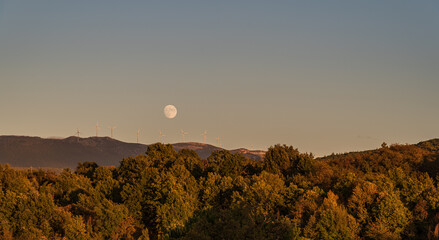 Molise, Italy.  Spectacular autumn panorama.