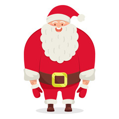 Santa claus, big santa. Isolated on white. Vector illustration
