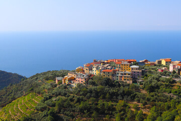 Fototapeta na wymiar Italian village next to the sea