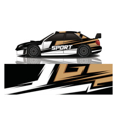 Obraz premium Car decal wrap design vector