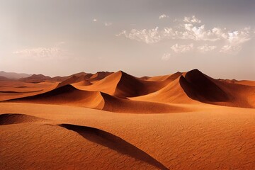 Fototapeta na wymiar Sandy desert Wahiba in Oman, Near East
